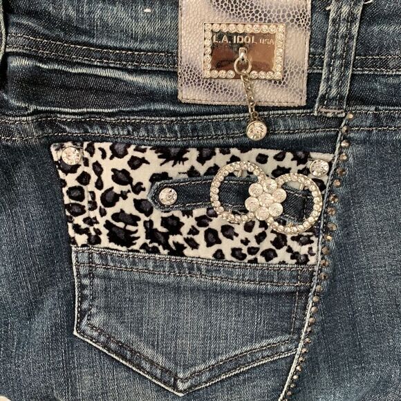L.A. Idol Embellished Women’s Jeans Size 13. W35 L31,5 - Picture 10 of 11